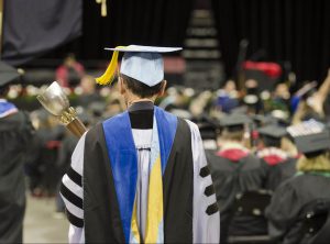 Professor Grant Smith at commencement